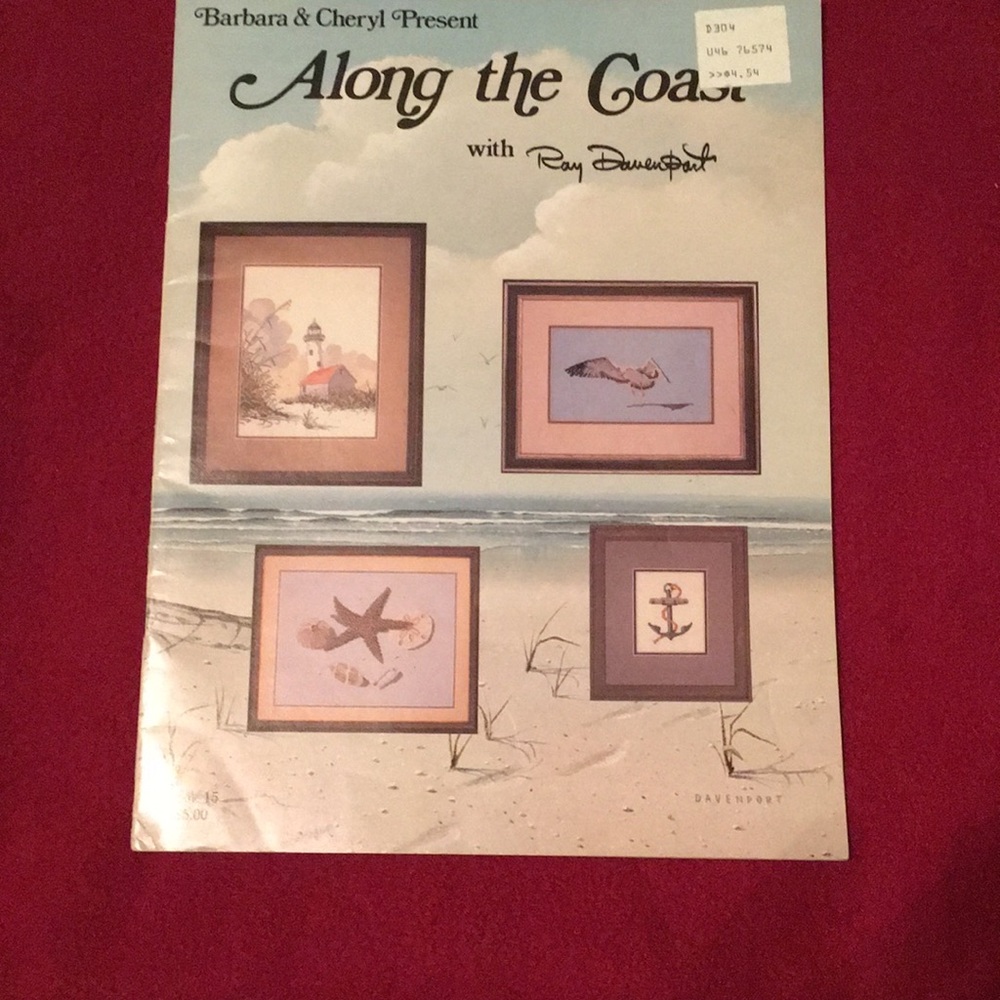 🧵Vintage Ray Davenport Along the Coast Cross Stitch pattern book